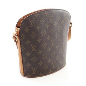 Louis Vuitton Drouot Shoulder Bag Canvas Leather Monogram Brown
